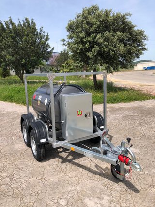Remolque depósito gasoil 600L 2 Ejes de 750kg