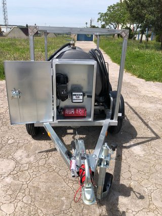 Remolque depósito gasoil 600L 2 Ejes de 750kg