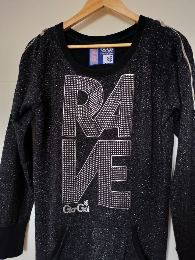 Sudadera larga Gio-Goi strass