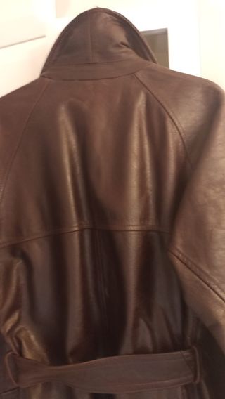 Giaccone in pelle doppiopetto anni 90