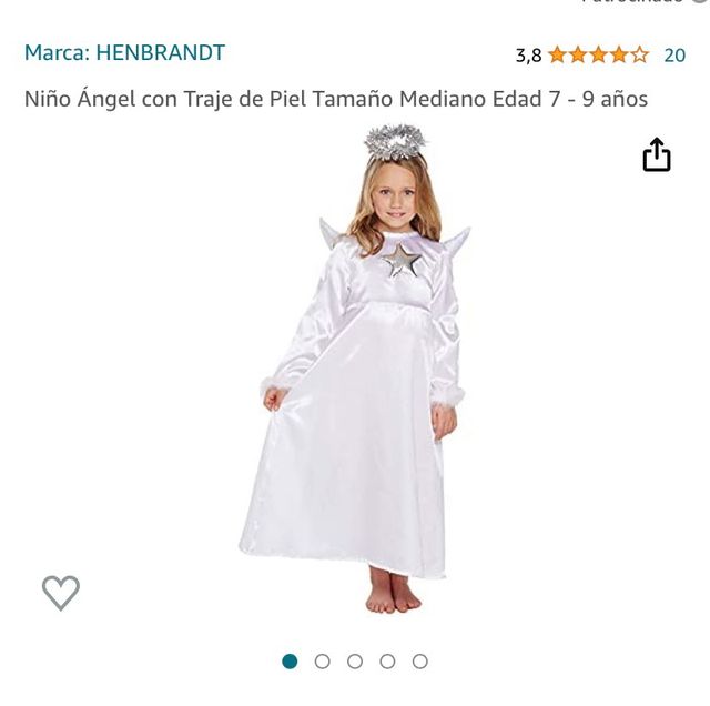 Disfraz angel niña 7 - 9 años