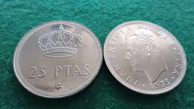 30 monete da 25 pesetas 1975 *80 di Juan Carlos