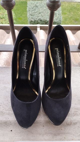 Décolleté nere in camoscio