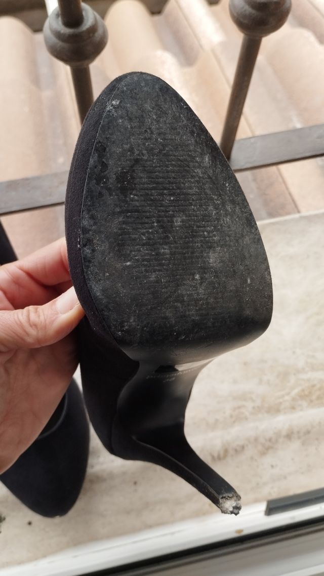 Décolleté nere in camoscio