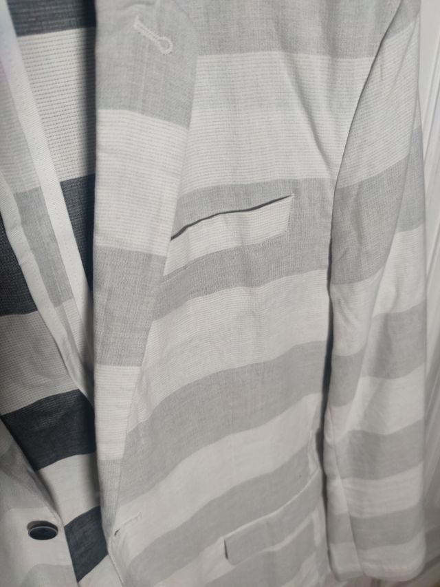 Giacca Jack & Jones righe bianco 