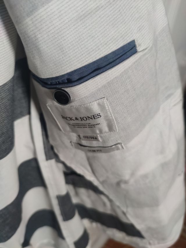Giacca Jack & Jones righe bianco 