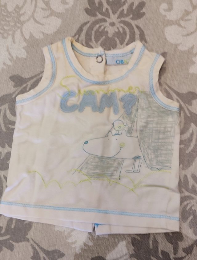 2 camisetas de bebé 3 meses