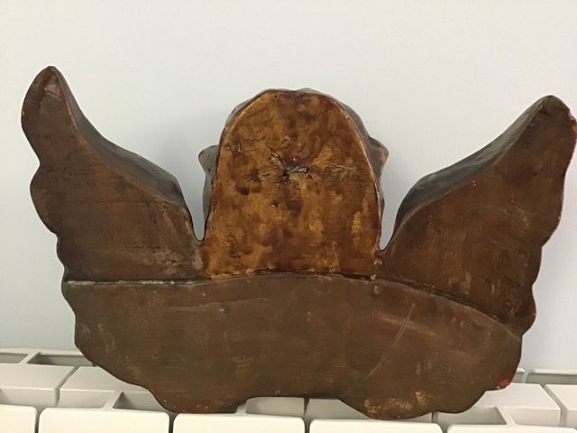 Angel muy grande efecto madera