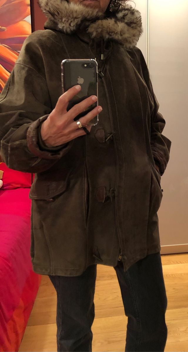 Parka invierno de napa y cuero