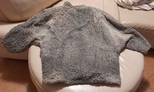pelliccia astrakan grigio vintage
