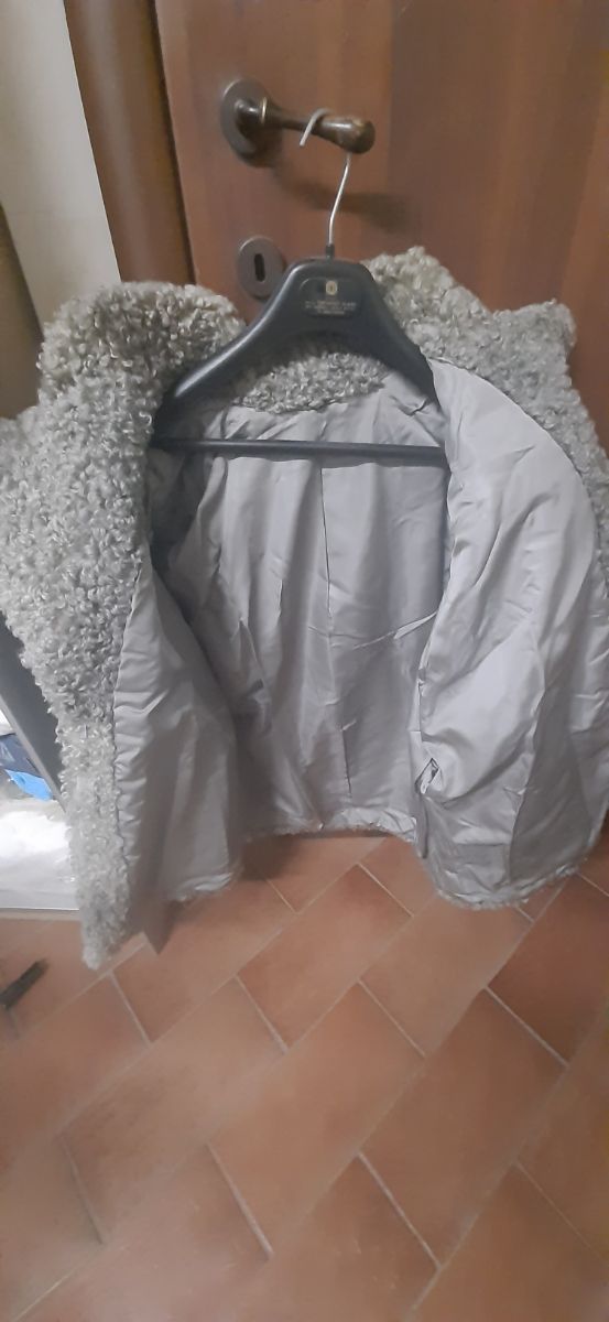 pelliccia astrakan grigio vintage