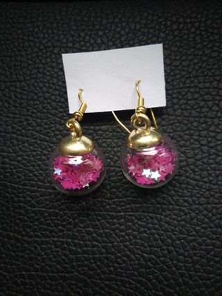 Pendientes de estrellas doradas Navidad