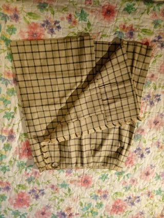 Minifalda cuadros escoceses hecha a mano