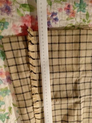 Minifalda cuadros escoceses hecha a mano