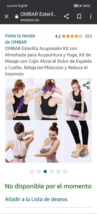 Esterilla Combar acupuntura yoga descans