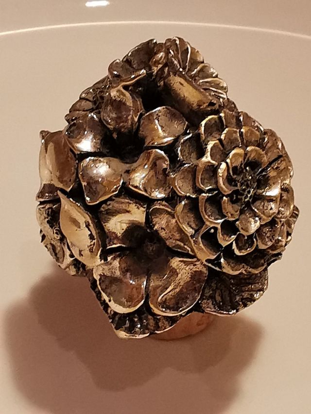 Bottiglia in vetro e argento