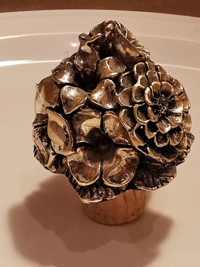 Bottiglia in vetro e argento