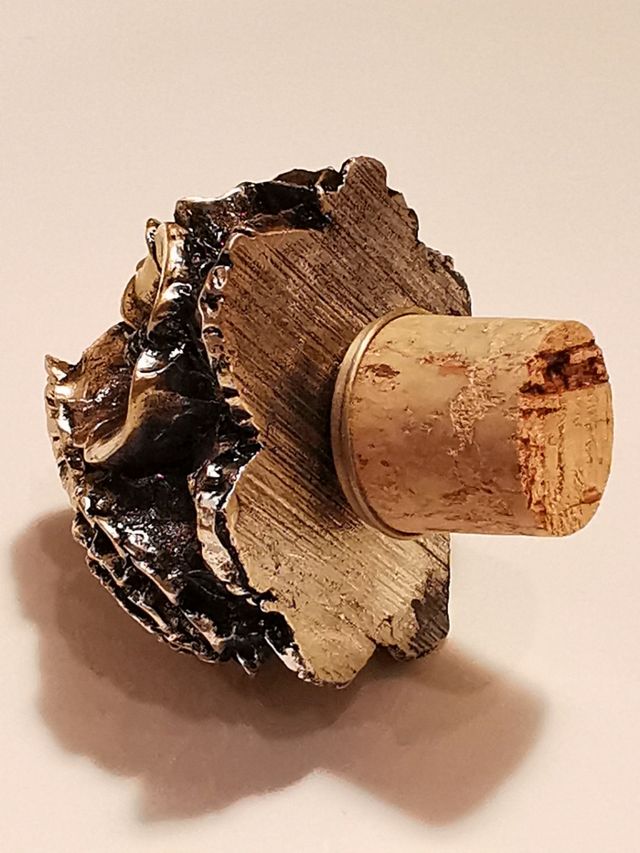 Bottiglia in vetro e argento