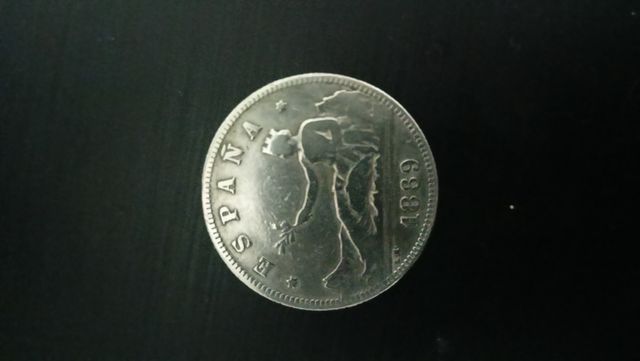 Lote de 5 monedas de 1870