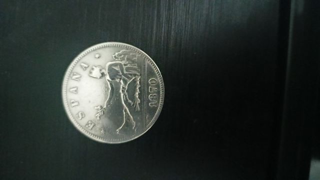 Lote de 5 monedas de 1870