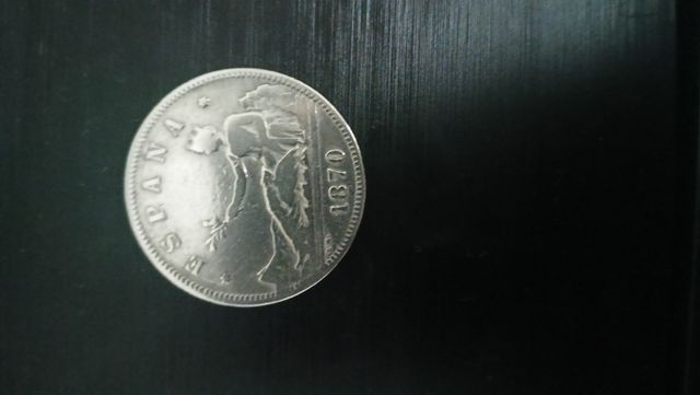 Lote de 5 monedas de 1870