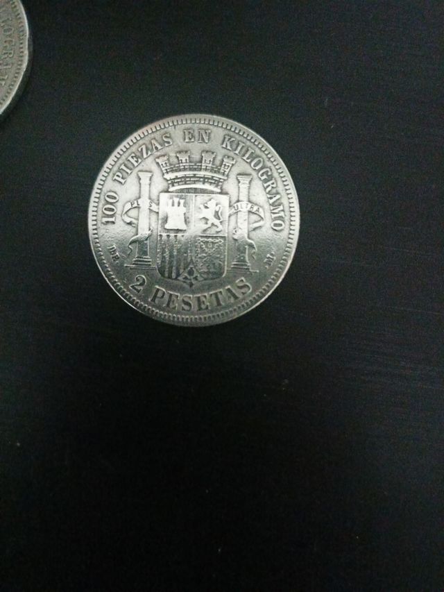 Lote de 5 monedas de 1870