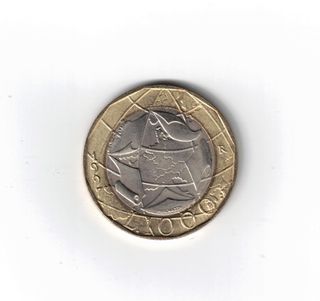 Moneta, Italia, 1000 Lire, Repubblica Italiana, 97