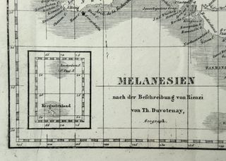 1840 ANTIGUO MAPA DE MELANESIA, AUSTRALIA, NUEVA Z