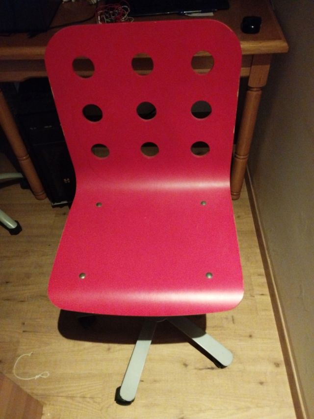 Silla estudio ikea roja