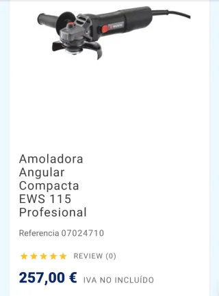 Amoladora / Radial Wurth EWS 115