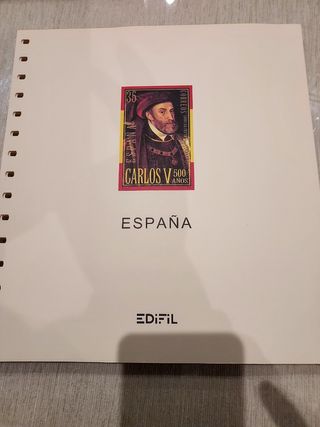 Hojas de album de sellos España.