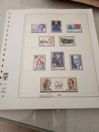 Hojas de album de sellos España.