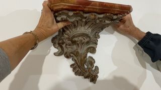 MESA RECIBIDOR CON PEANAS