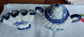 2 piezas vintage de cerámica