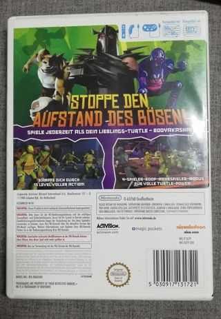 Juego Wii Teenage Mutant Ninja Turtles (Aleman)