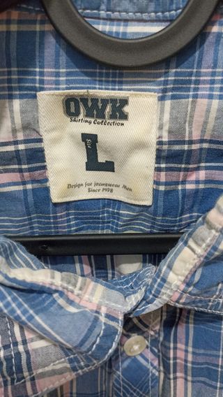 Camiseta de cuadros hombre