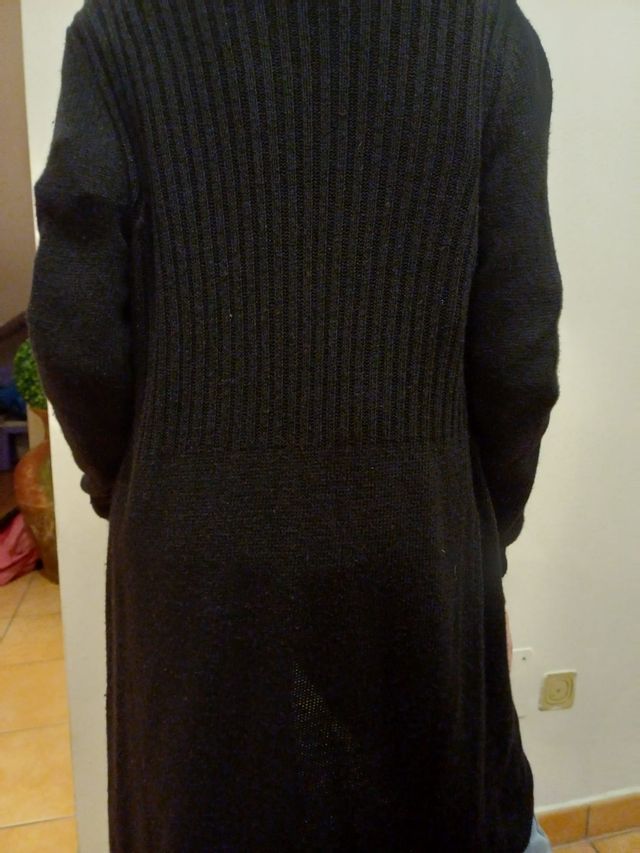 Cardigan lungo nero taglia L