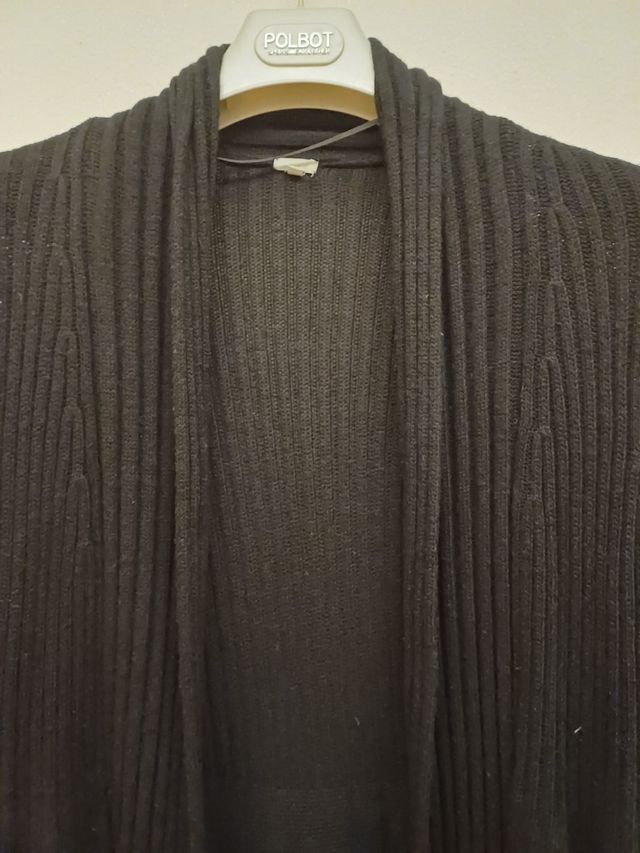 Cardigan lungo nero taglia L