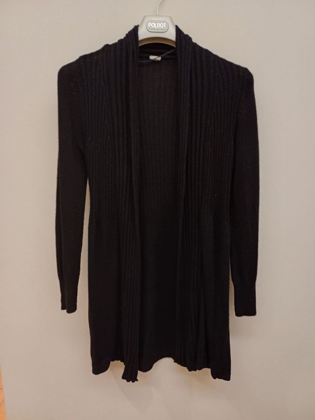 Cardigan lungo nero taglia L