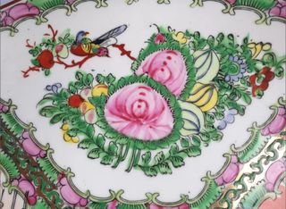 Plato grande de porcelana china de Macao