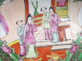 Plato grande de porcelana china de Macao