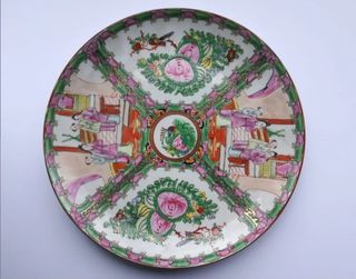 Plato grande de porcelana china de Macao