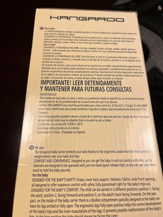 Mochila porteo Jané ergonómica