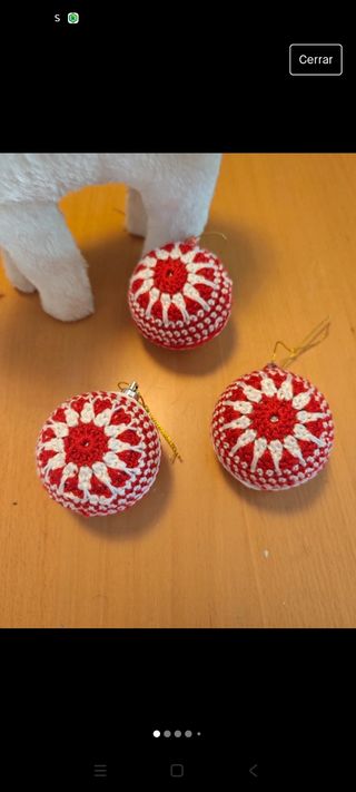 3 bolas navidad crochet.