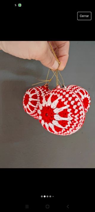 3 bolas navidad crochet.