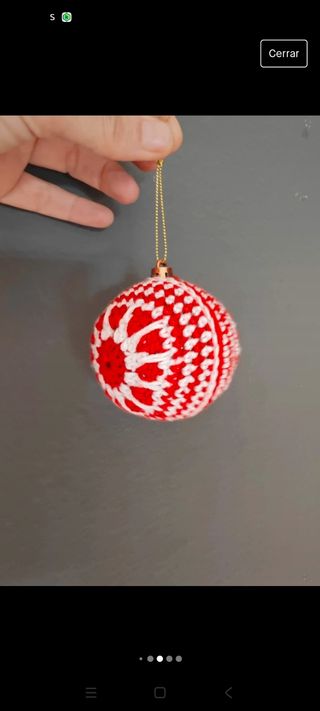 3 bolas navidad crochet.