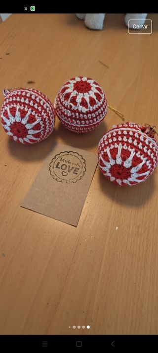 3 bolas navidad crochet.