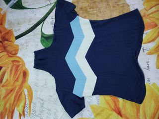Jersey mujer corto, manga corta y cuello alto