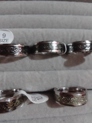 Anillos celtas en acero inoxidable 