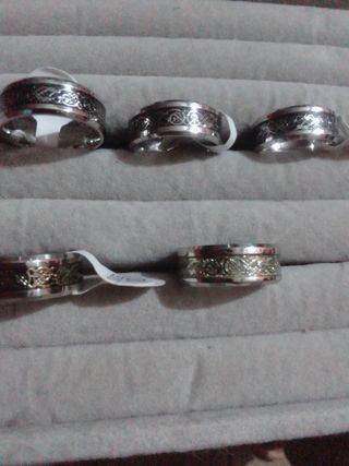 Anillos celtas en acero inoxidable 